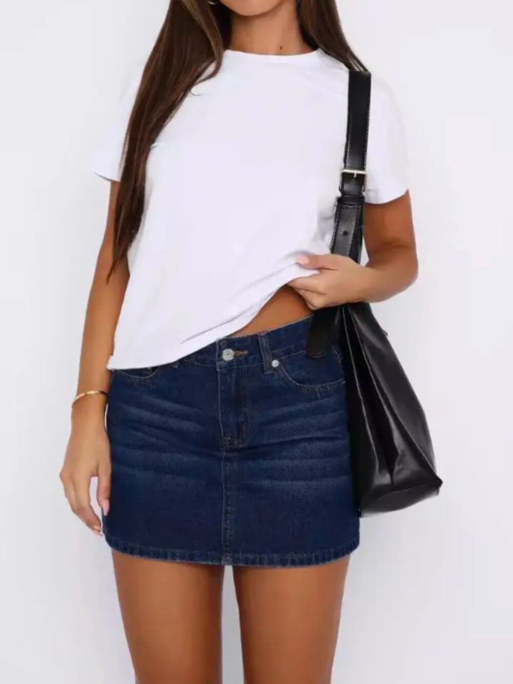 👖 Vintage Slim Fit Dark Wash Denim Mini Skirt | Y2K Vibes | Classic Cool